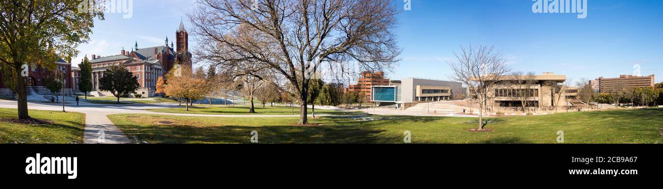 Le campus de l'université de Syracuse, à Syracuse, New York, États-Unis, siège de l'Orange Syracuse. Banque D'Images