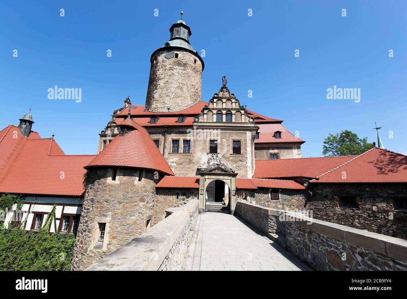 Château de Czocha situé dans la ville de Sucha en Pologne Banque D'Images
