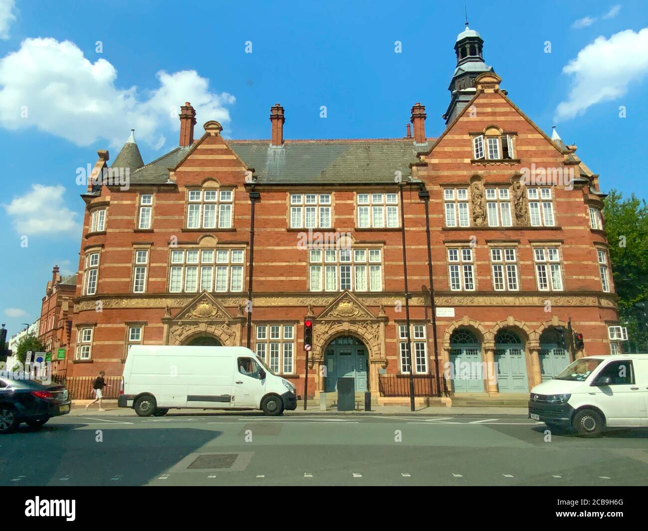 Salles de bains publiques de St Pancras et architecte de salle publique, Prince of Wales Road Banque D'Images