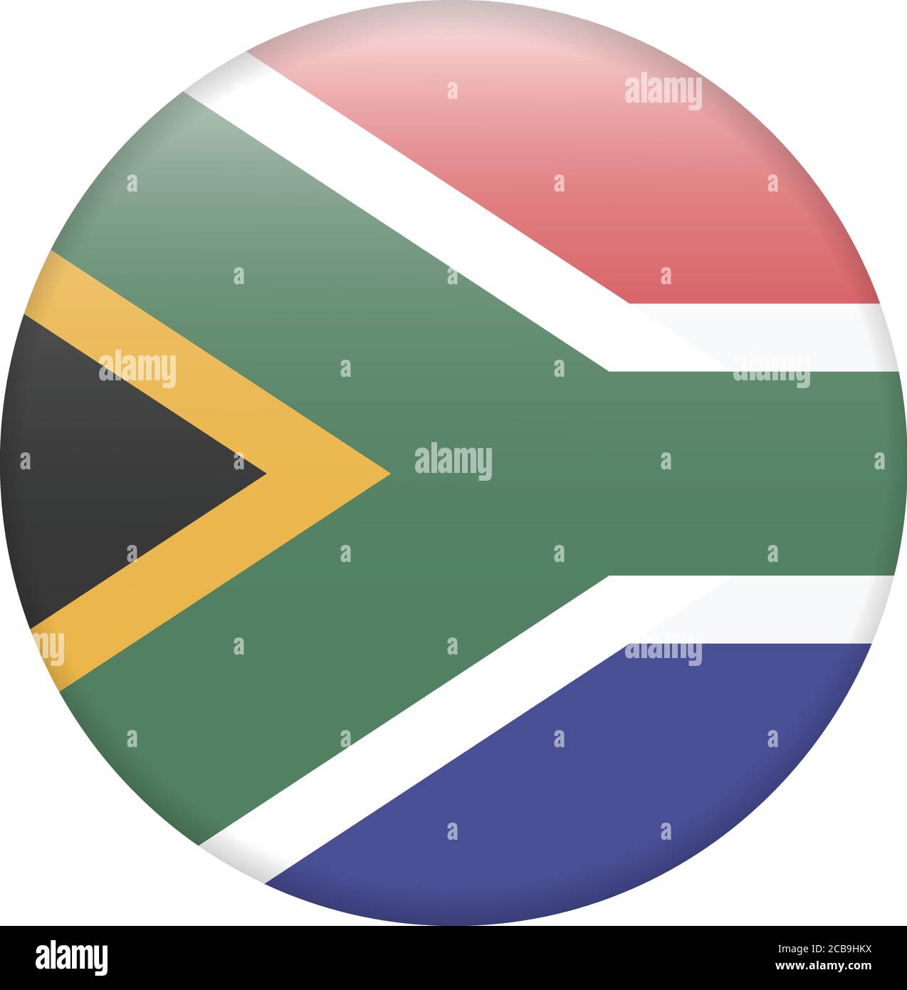 Drapeau précis de l'Afrique du Sud en termes de couleurs, de taille, de proportion et de placement des éléments Illustration de Vecteur