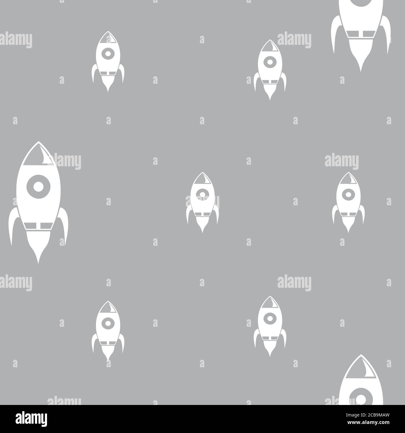 Motif sans couture Space Rocket. Texture d'arrière-plan répétée gris et  blanc pour le textile et les vêtements Image Vectorielle Stock - Alamy