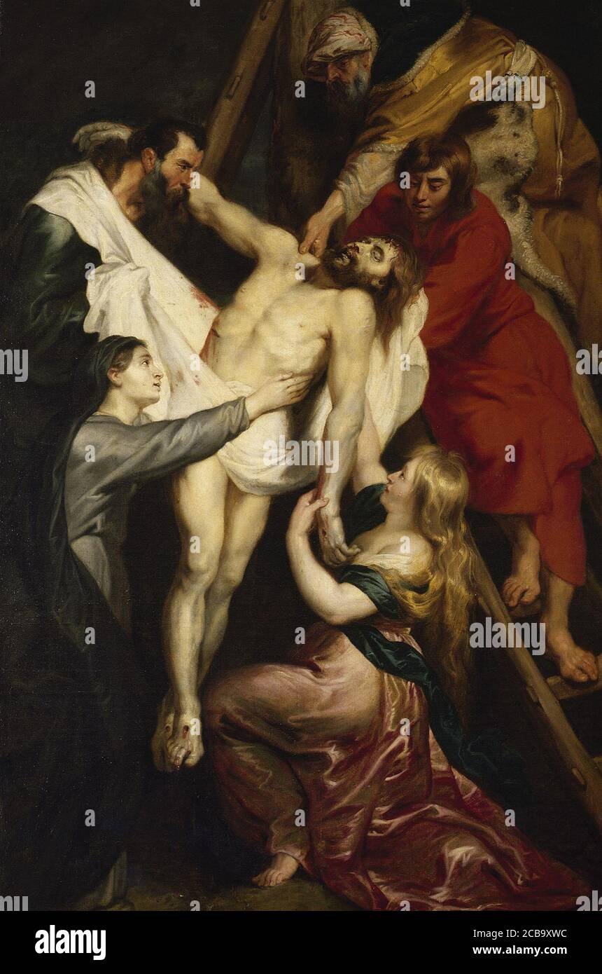 Descente de la Croix par Peter Paul Rubens 1618. Musée de l'Ermitage à Saint-Pétersbourg, Russie Banque D'Images