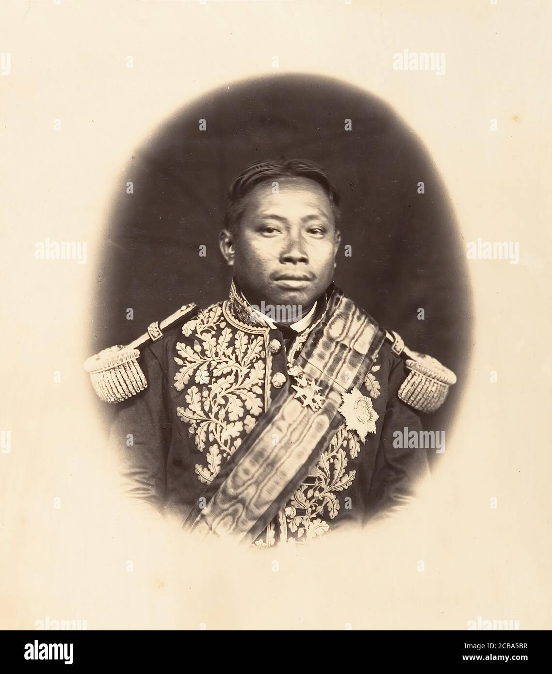 S. M. Norodon, Roi du Cambodge, 1866. Banque D'Images