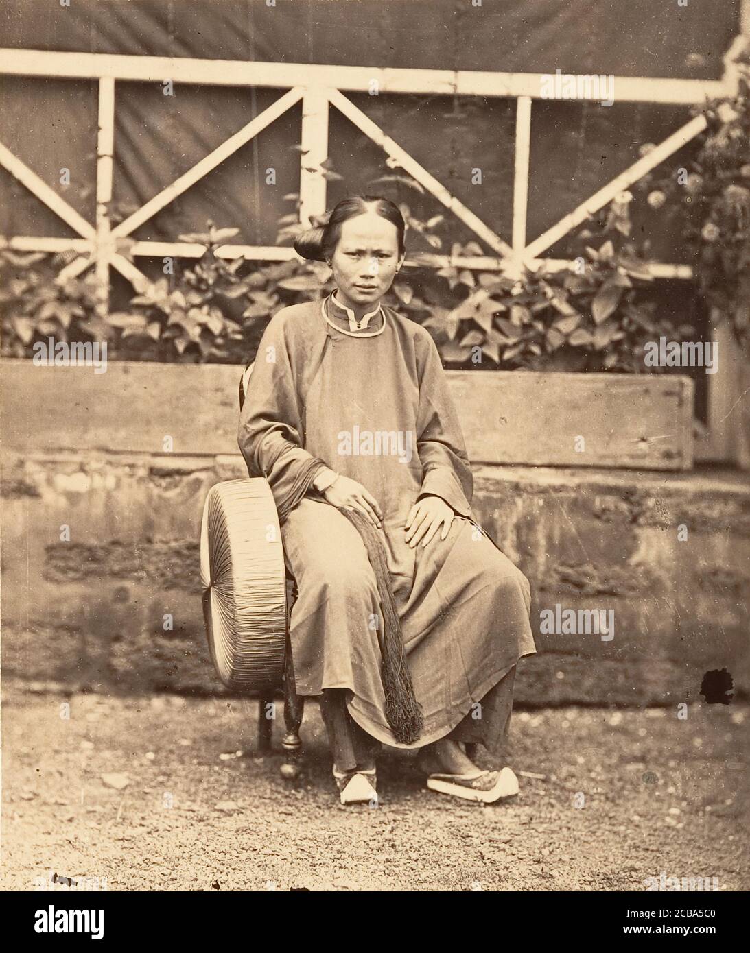 Femme Annamite, sa&#xef;gon, Cochinchine, 1866. Banque D'Images