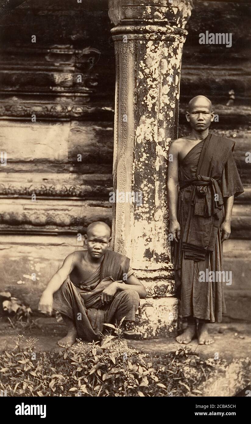 Bonzes de la Grande Pagode, 1866. Banque D'Images