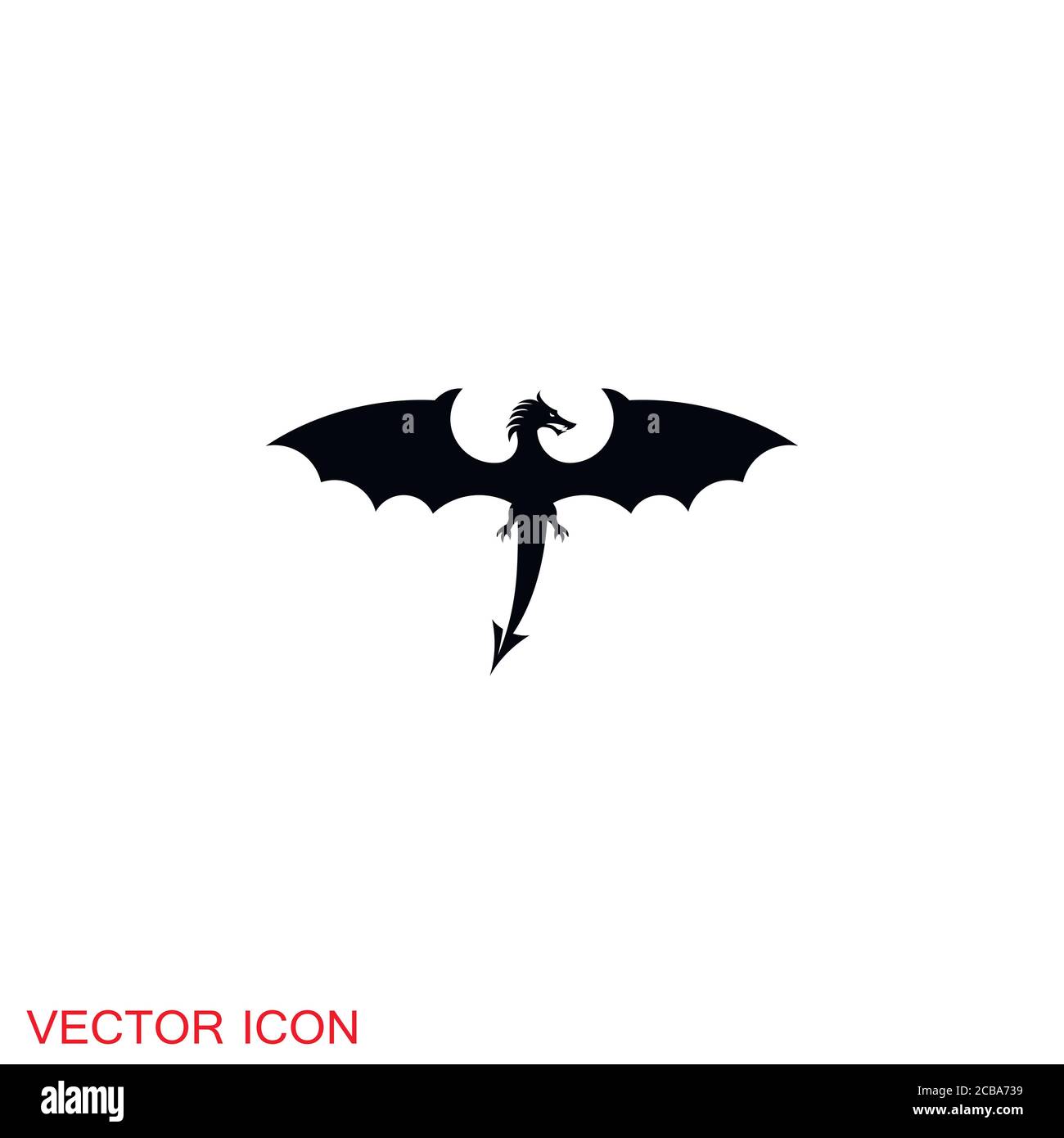 Icône Dragon, modèle de conception de vecteur logo Dragon, icône dragon. Illustration de Vecteur