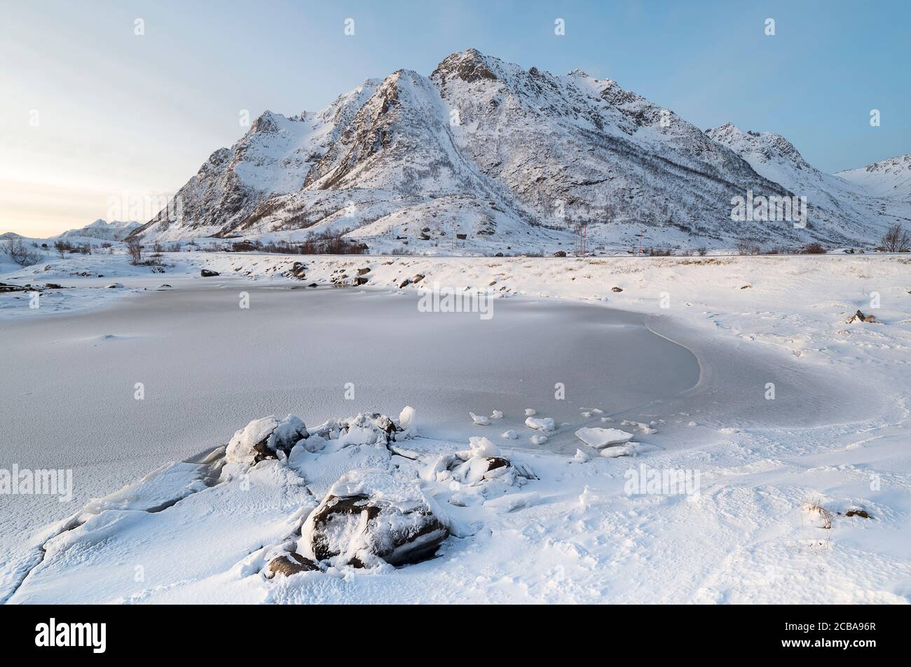 VALBERG ÎLES LOFOTEN NORVÈGE Banque D'Images