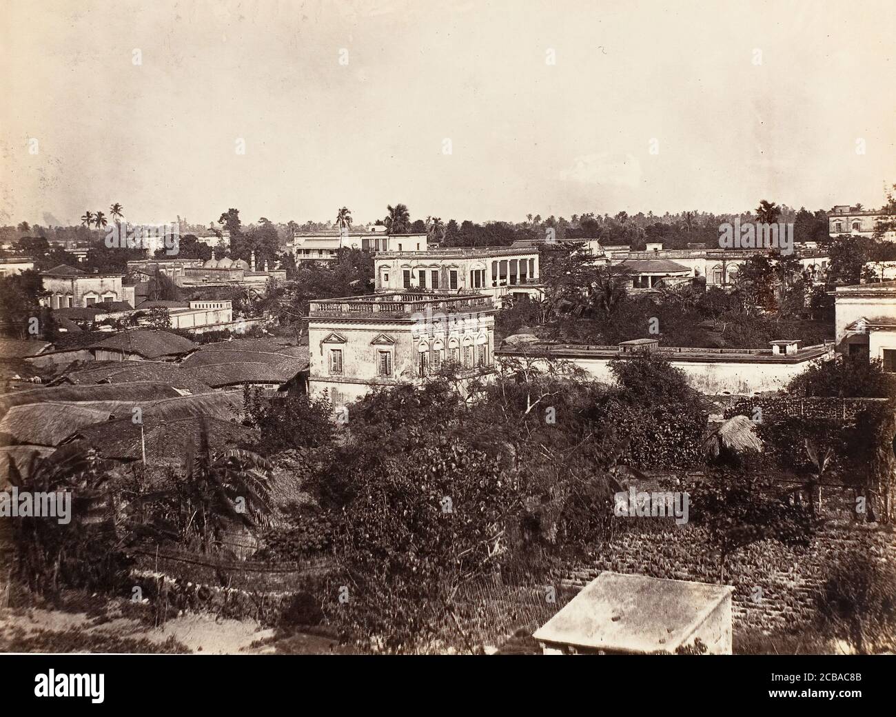 Vue à Calcutta, 1858-61. Banque D'Images