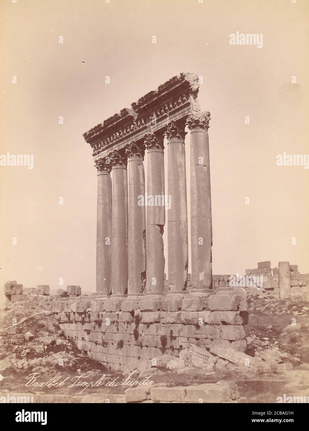 Temple de Jupiter, années 1880. Banque D'Images