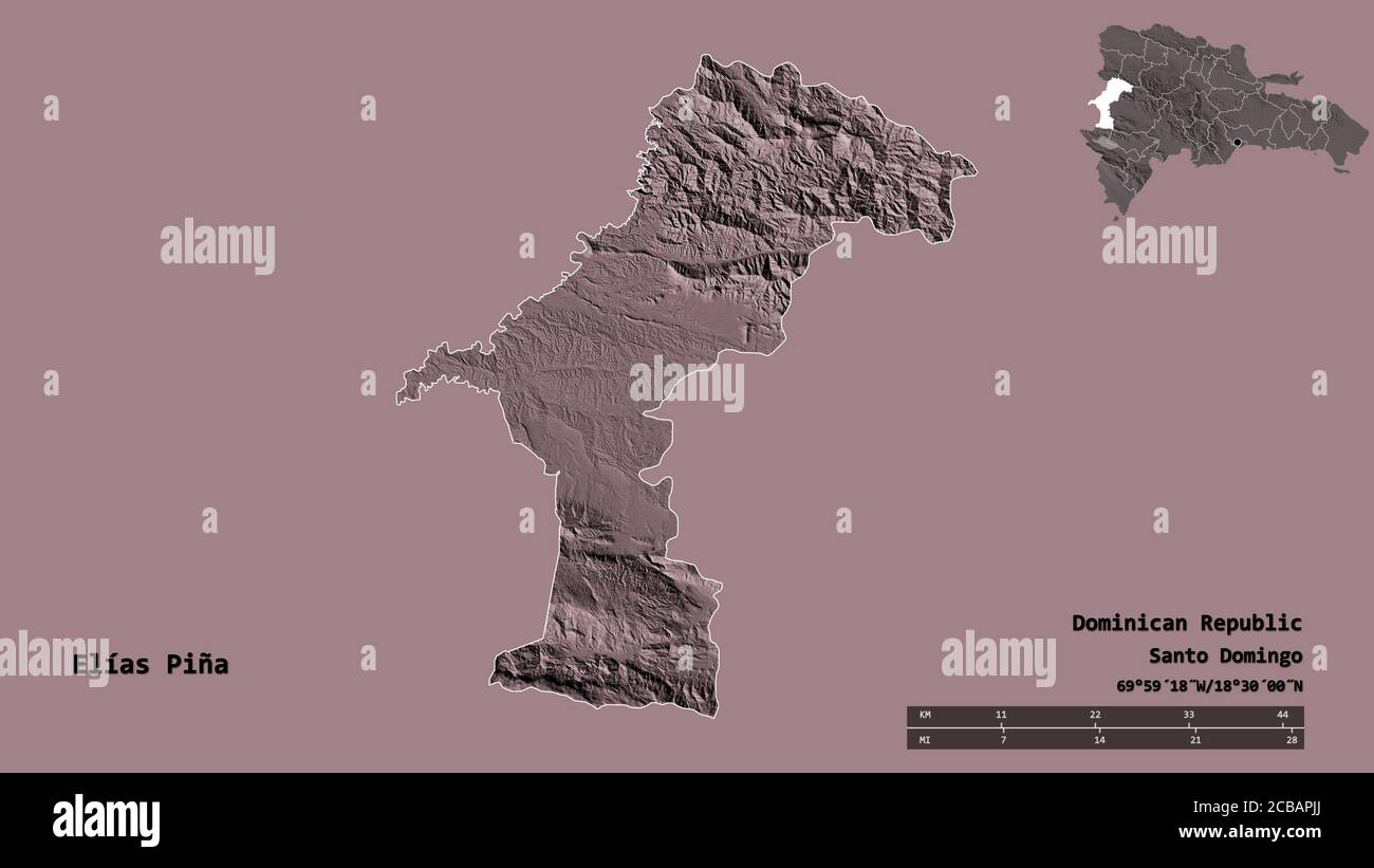 Forme d'Elías Piña, province de la République dominicaine, avec sa ...