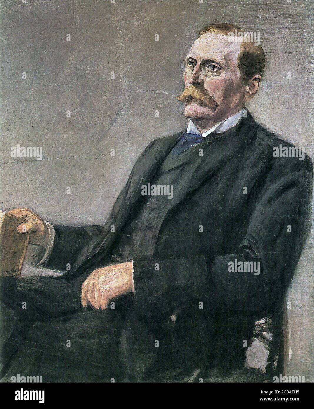 Liebermann Max - Bildnis Wilhelm Von Bode - Ecole allemande - 19e siècle Banque D'Images