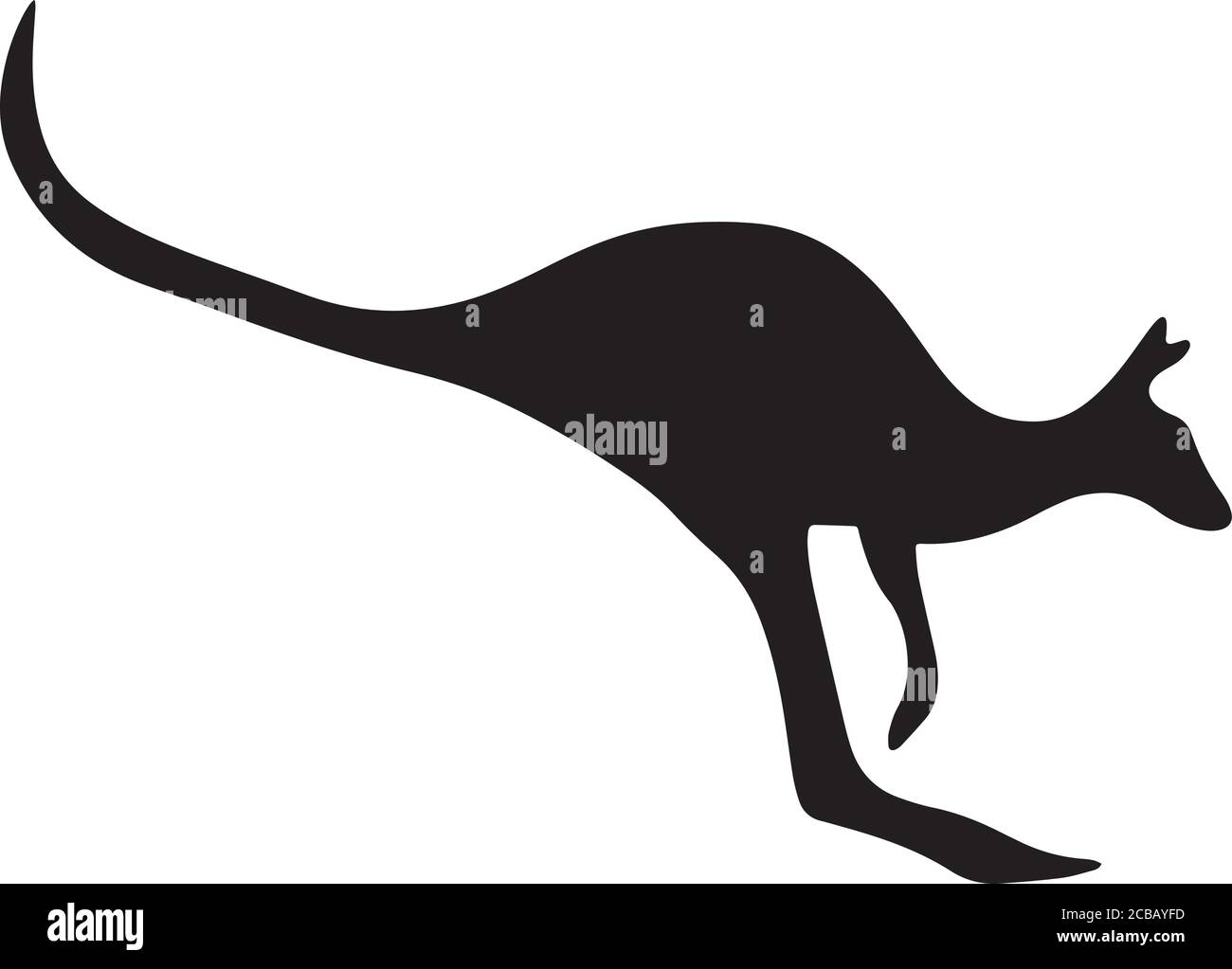 Illustration vectorielle du logo de dessin animé kangaroo Illustration de Vecteur