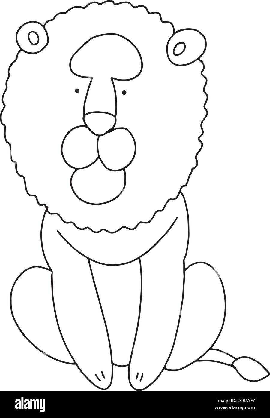 Illustration vectorielle du logo de dessin animé lion Illustration de Vecteur