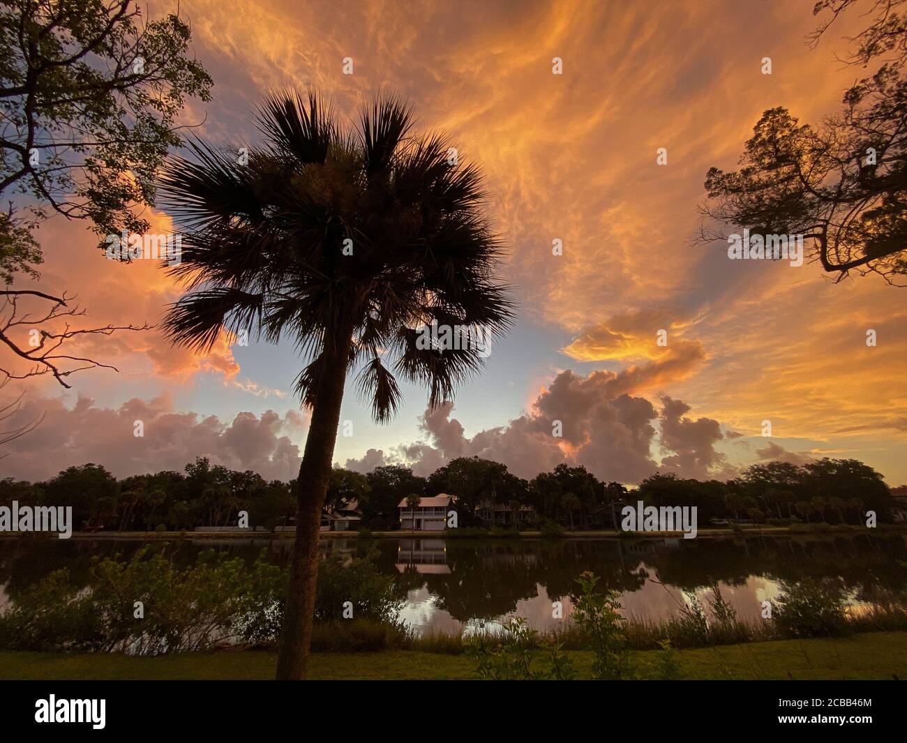 Lac Maria Sanchez. St. Augustine, Floride. Banque D'Images