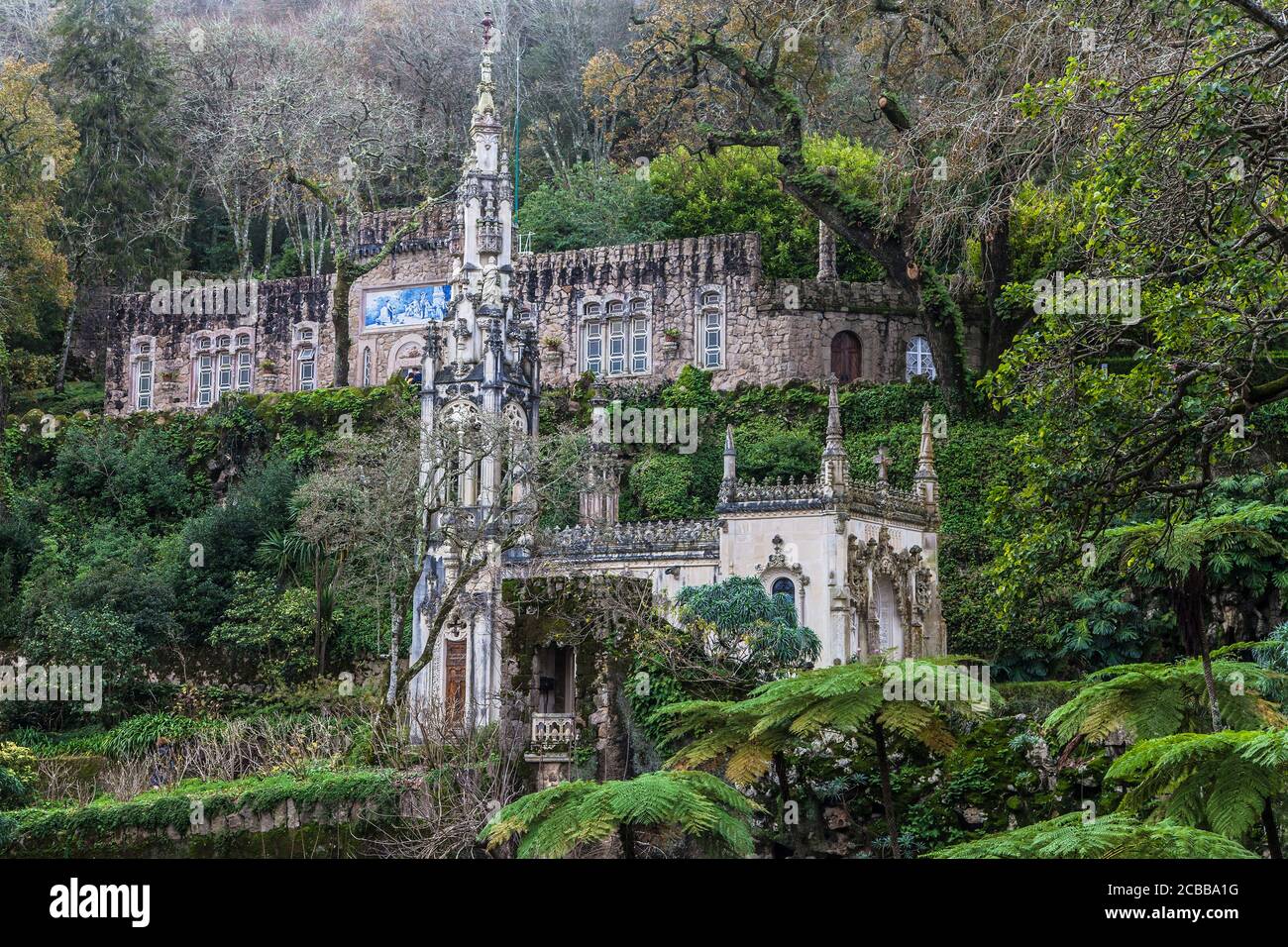 Chapelle de Quinta da Regaleira à Sintra, Portugal. Banque D'Images