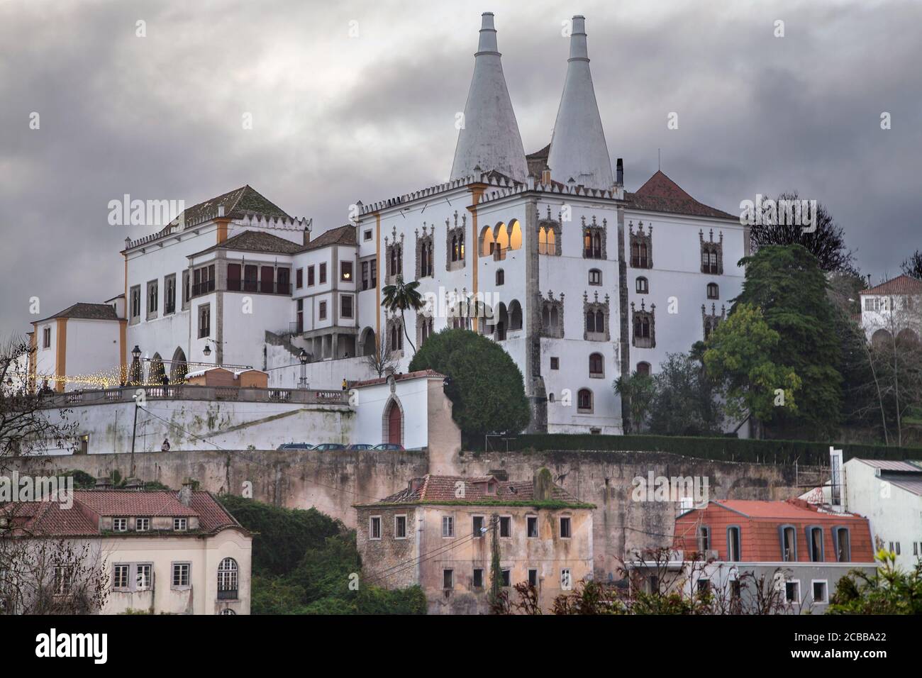 Palais national de Sintra, Portugal. Banque D'Images