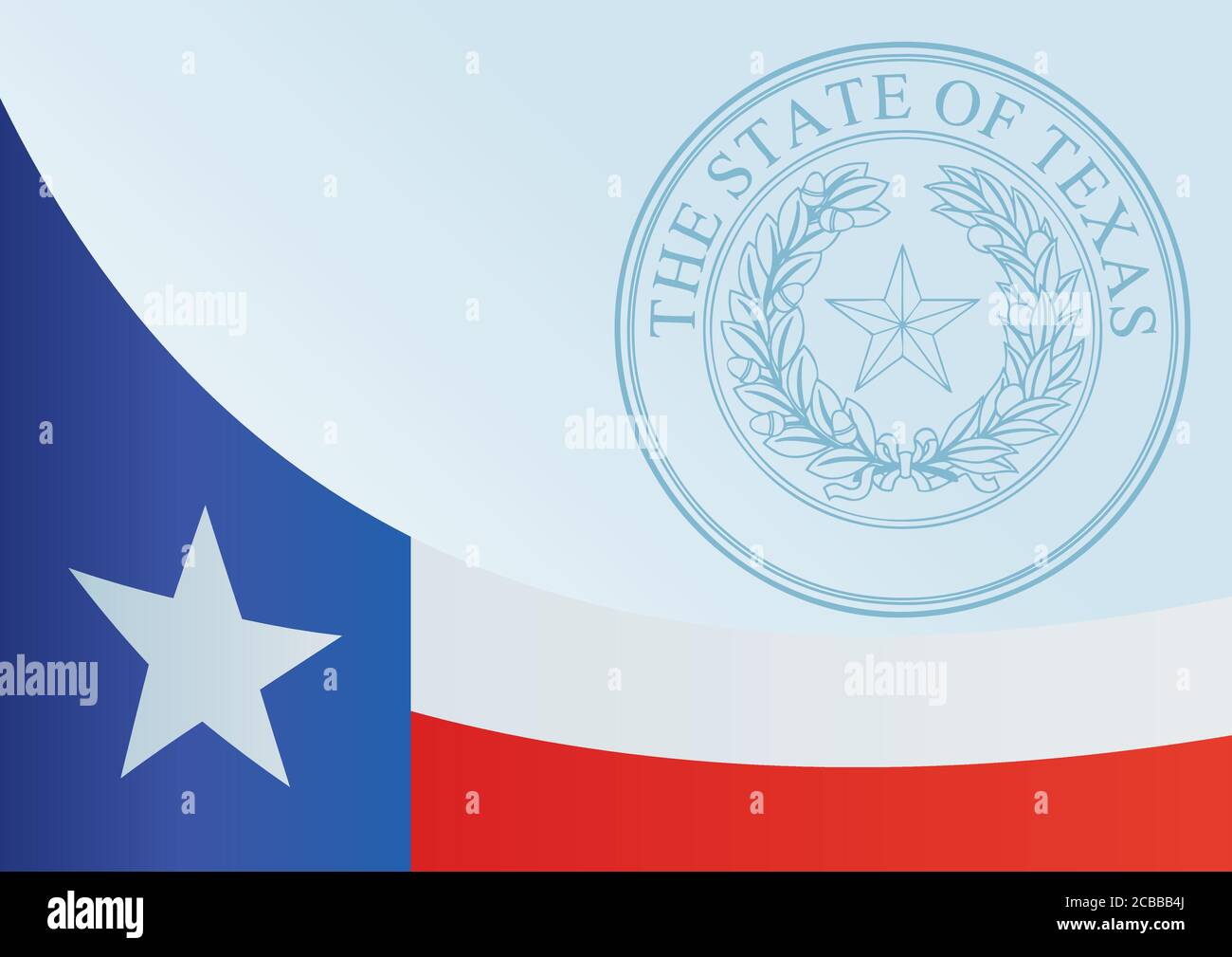 Modèle pour le prix, un document officiel avec le drapeau de l'État du Texas Illustration de Vecteur