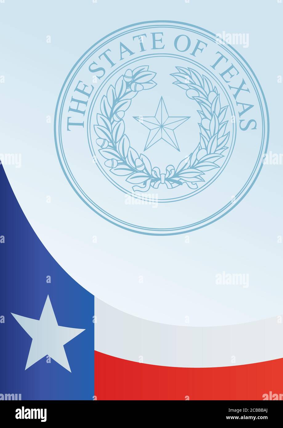 Modèle pour le prix, un document officiel avec le drapeau de l'État du Texas Illustration de Vecteur
