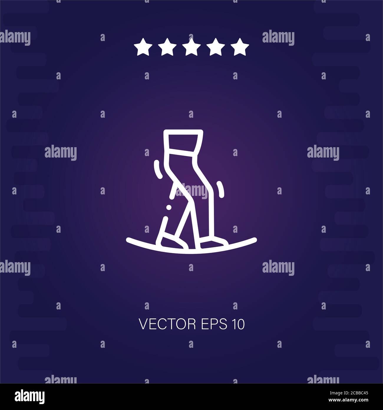 illustration moderne de l'icône représentant un secoueur en corde raide Illustration de Vecteur