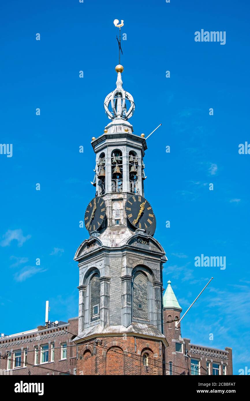 Tour de la tour Munt à Amsterdam pays-Bas Banque D'Images