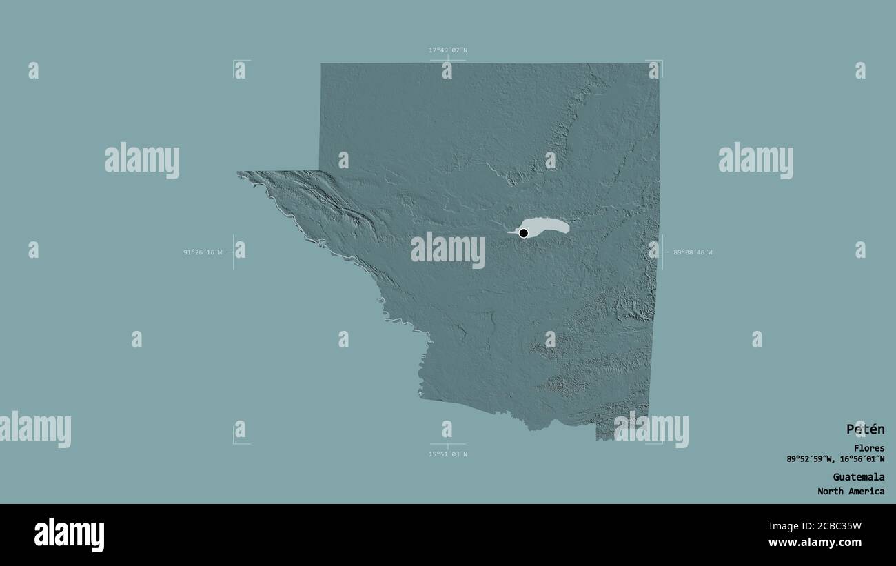 Mapa de guatemala peten Banque de photographies et d’images à haute