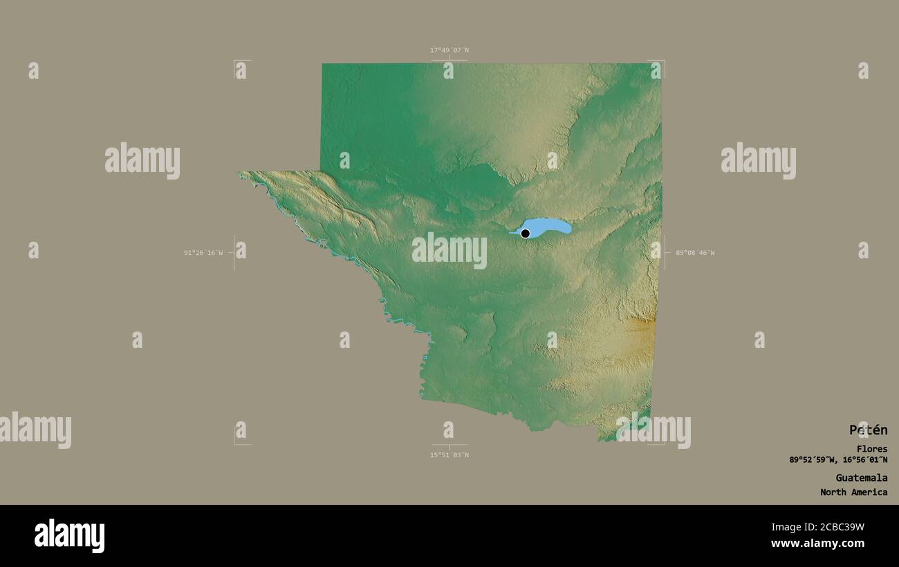 Mapa de guatemala peten Banque de photographies et d’images à haute