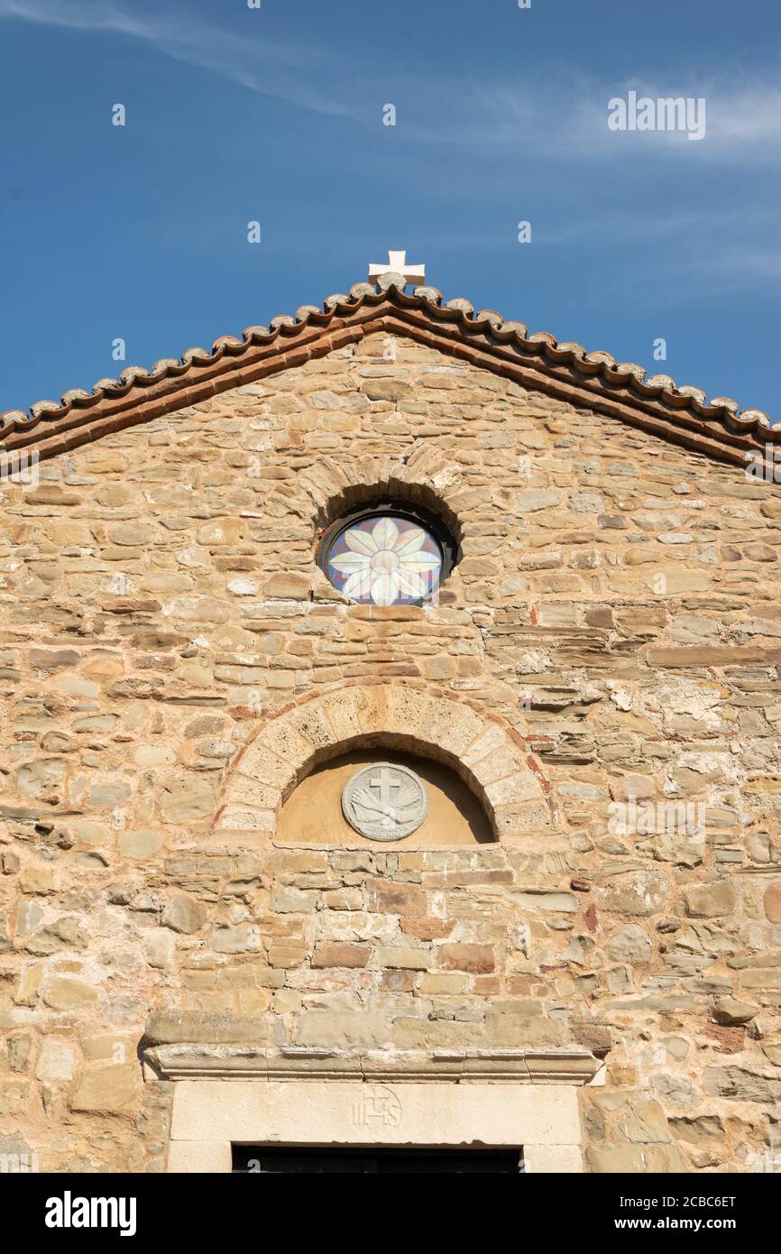 Détails architecturaux de l'église Saint-Antoine (connue sous le nom de Cap Skanderbeg) à Durres, Albanie. Banque D'Images