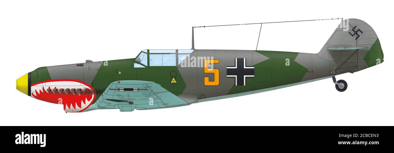 Messerschmitt BF 109D-1 du Jagdgruppe 176 Luftwaffe, aérodrome de Gablingen, automne 1939 Banque D'Images