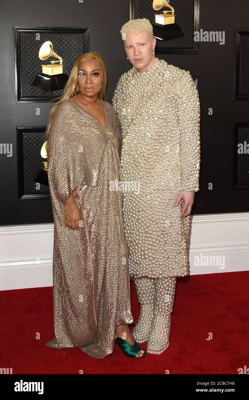 LOS ANGELES - 26 JANVIER : Geraldine Ross, Shaun Ross au 62e Grammy Awards au Staples Center le 26 janvier 2020 à Los Angeles, Californie Banque D'Images