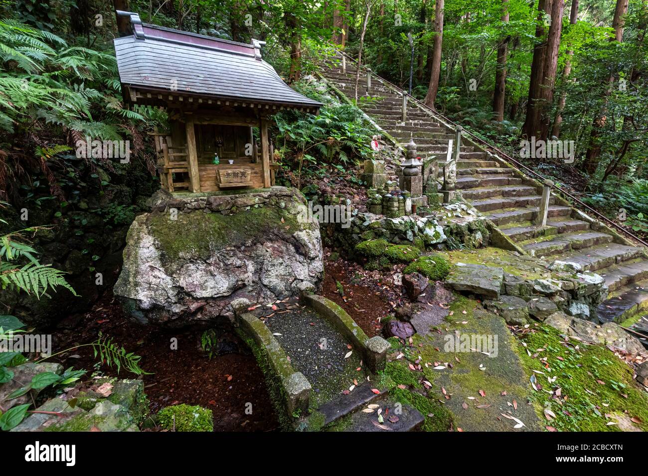 Shoruji est le temple n° 36 sur le pèlerinage de Shikoku, situé sur une péninsule qui jante dans l'océan Pacifique. Les pèlerins avaient l'habitude d'atteindre le temple b Banque D'Images