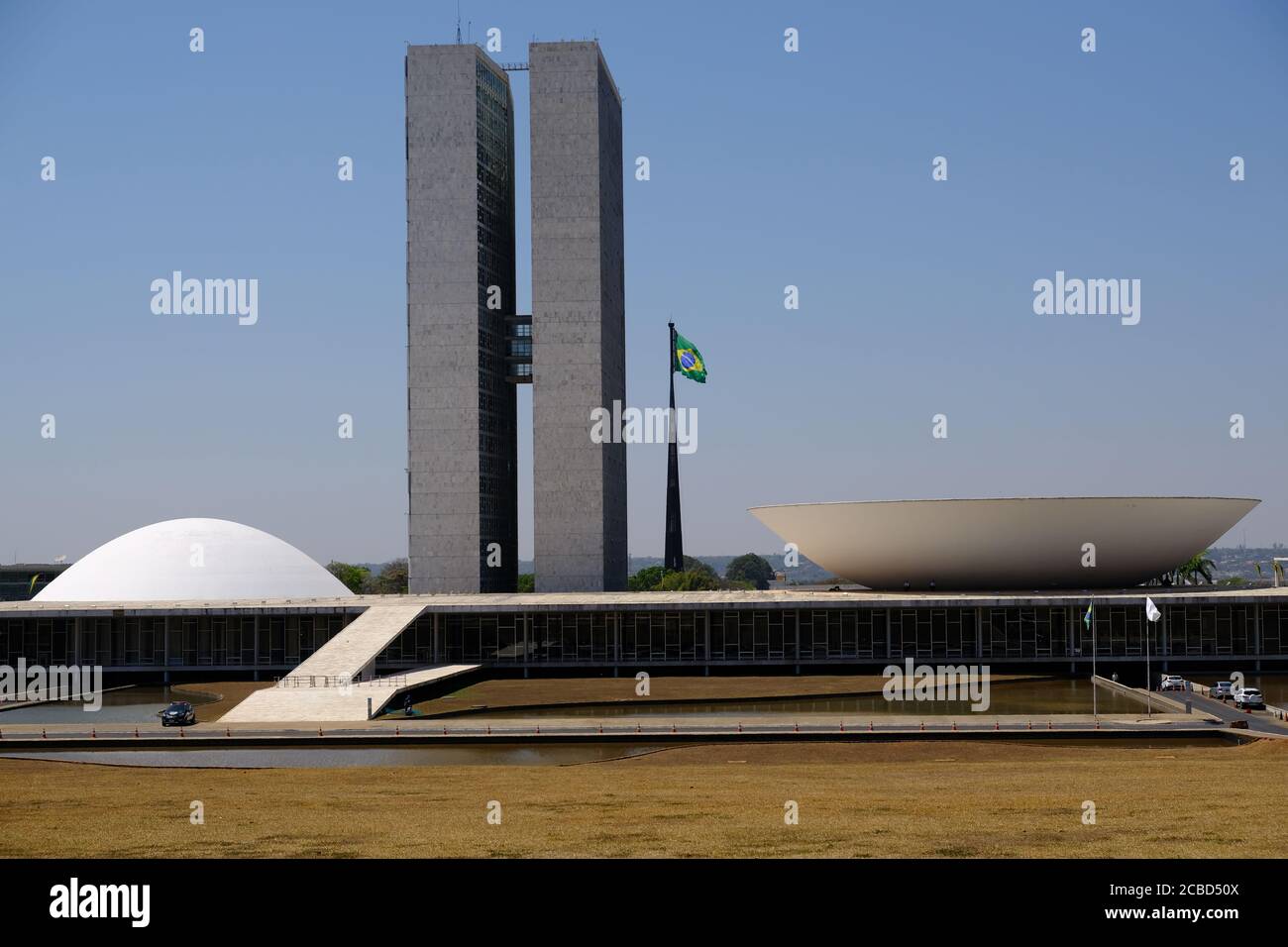 Brésil Brasilia - Congrès national - Congresso Nacional Banque D'Images