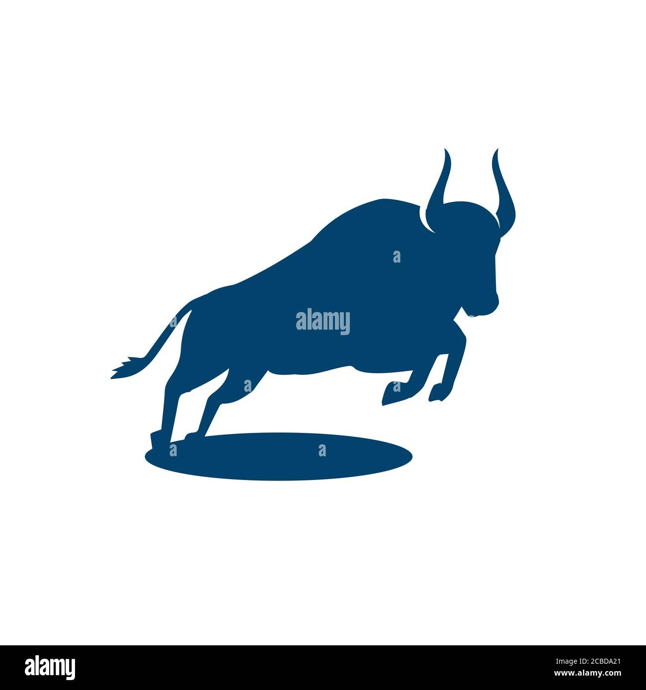 shilhoutte de logo de buffle de taureau. illustrations simples du logo de bison vectoriel Illustration de Vecteur