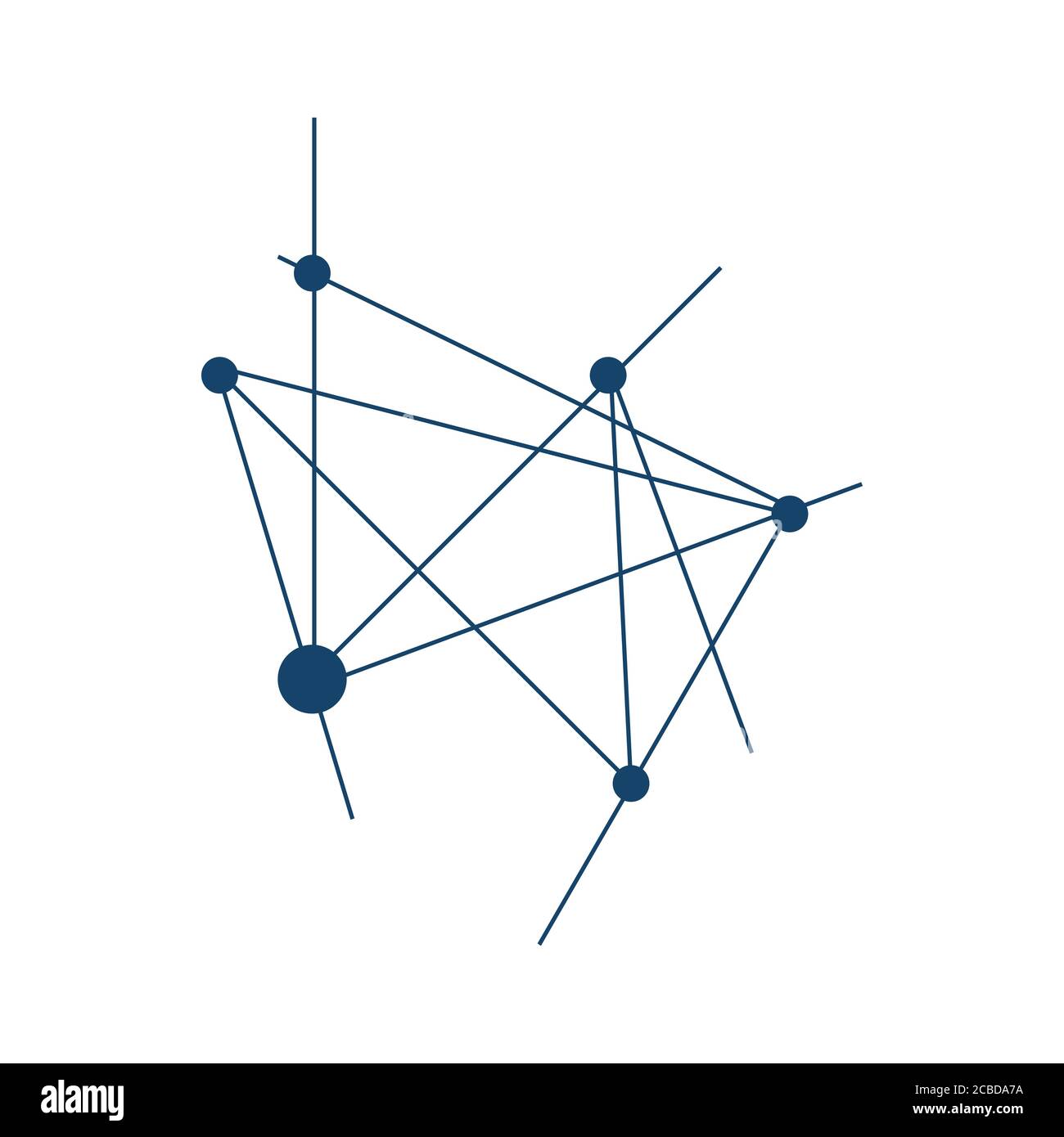logo de mise en réseau. signe technologique. modèle de points de connexion illustration vectorielle Illustration de Vecteur