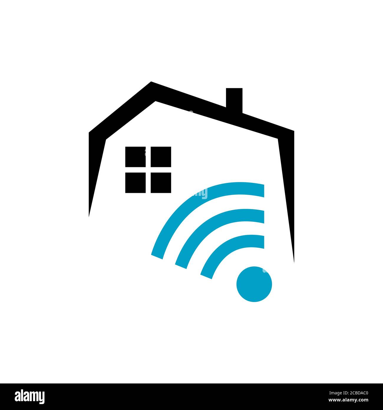 Logo Wi-Fi ® Home ® Vector. Illustration du concept de logo Smart Home Tech Internet in the House Illustration de Vecteur