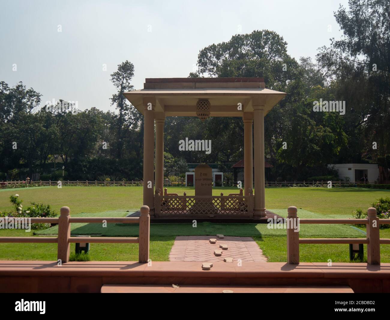 DELHI, INDE - 15 MARS 2019 : gros plan de l'assassinat de mahatma gandhi à la maison de birla Banque D'Images