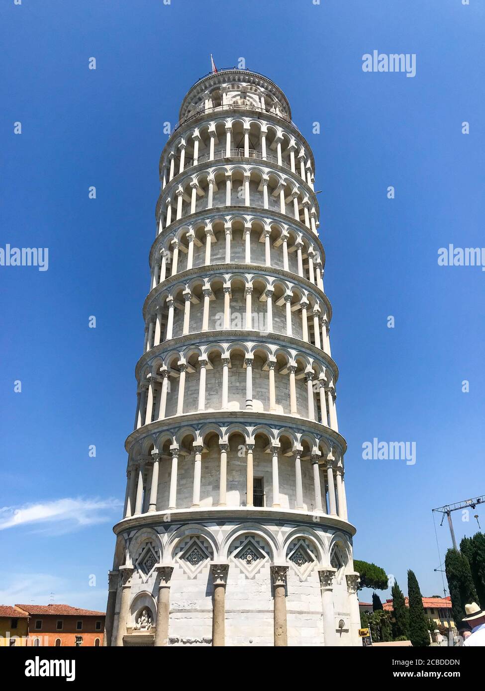 Tour historique de Pise à la Piazza del Duomo, 56126 Pisa PI, Italie. Mise au point sélective . Banque D'Images