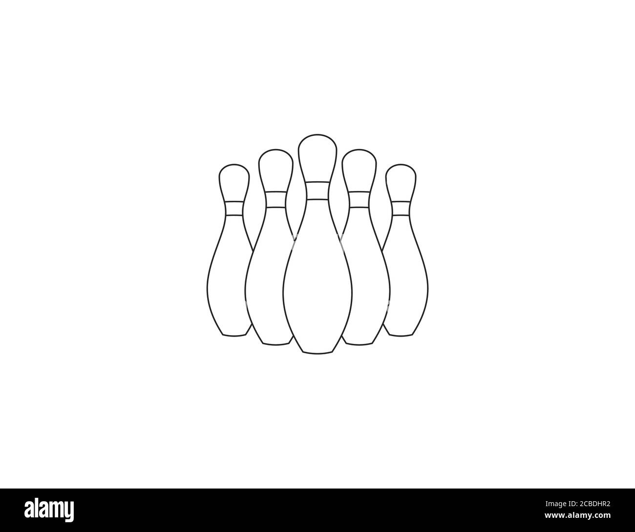 Bowling, jeu, icône de grève. Illustration vectorielle, conception plate. Illustration de Vecteur