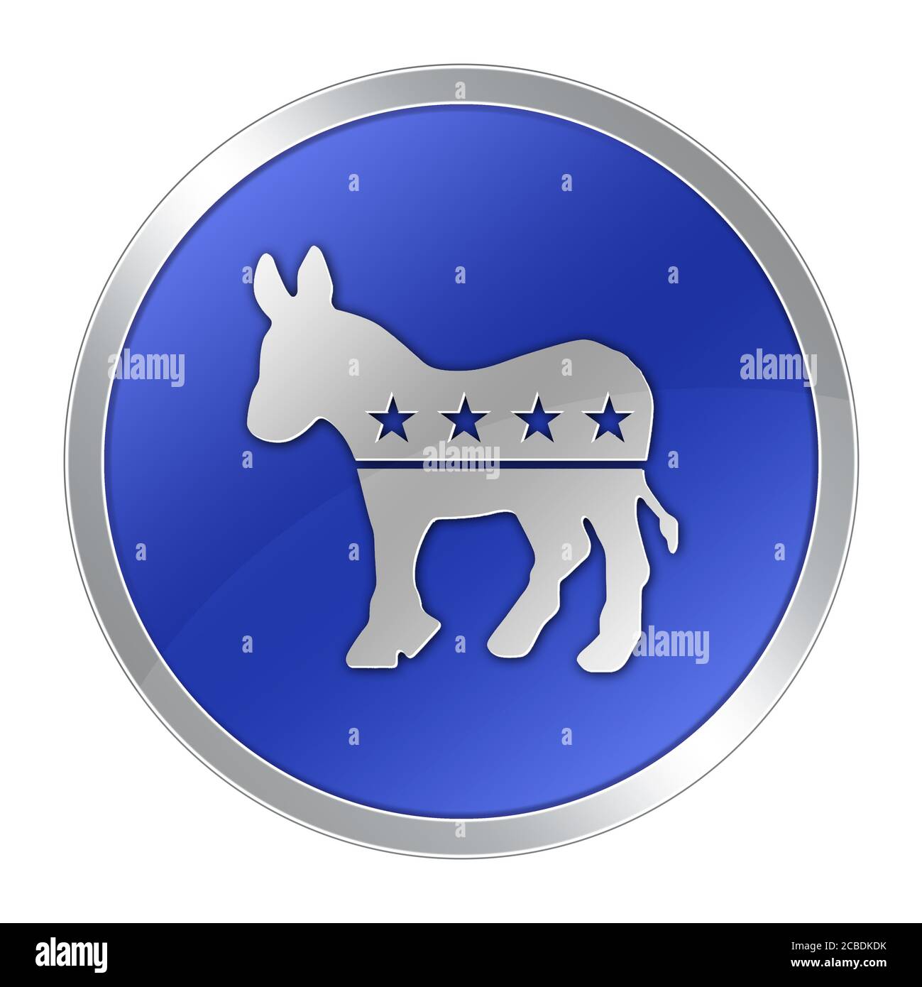 Parti démocratique logo icône de la politique de l'âne Banque D'Images