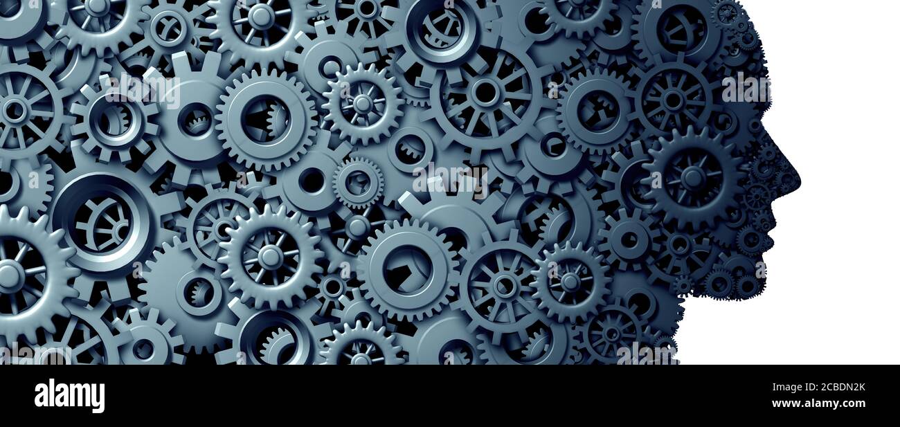 La connaissance et la psychologie comme stratégie d'affaires et concept de propriété intellectuelle ou maladie de mémoire du cerveau et idée de leadership d'affaires. Banque D'Images La connaissance et la psychologie comme stratégie d'affaires et concept de propriété intellectuelle ou maladie de mémoire du cerveau et idée de leadership d'affaires. Banque D'Images