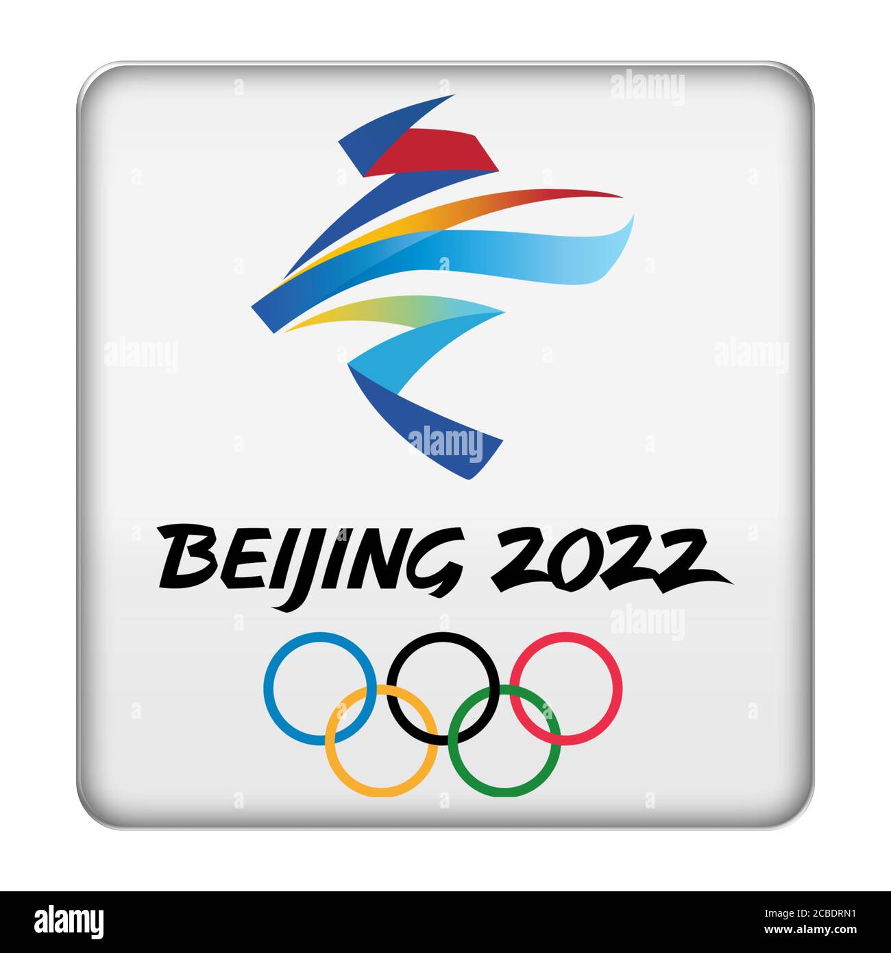 Beijing 2022 Jeux Olympiques d'hiver signe logo Banque D'Images