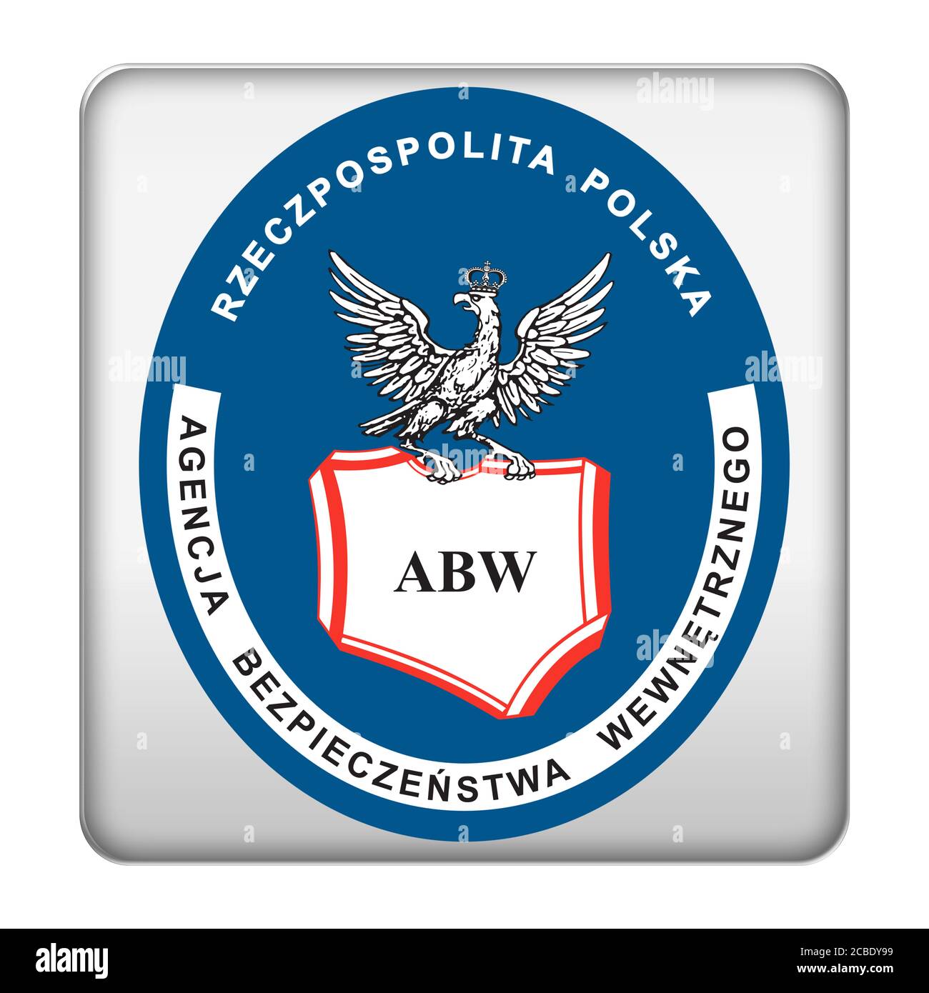 L'Agence de sécurité intérieure polonaise ABW logo icône Banque D'Images