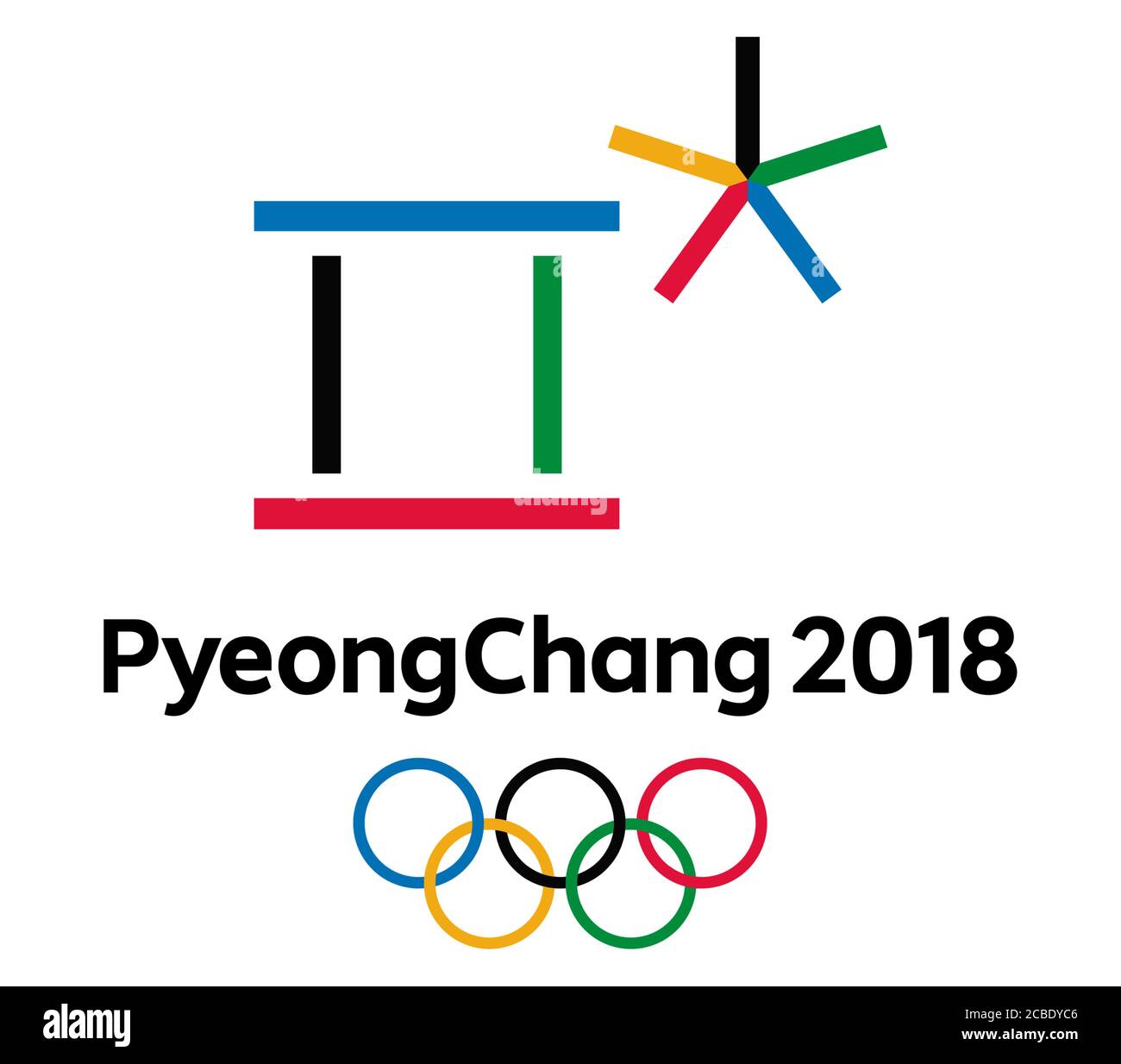 Jeux Olympiques d'hiver 2018 de PyeongChang Corée icône logo Banque D'Images