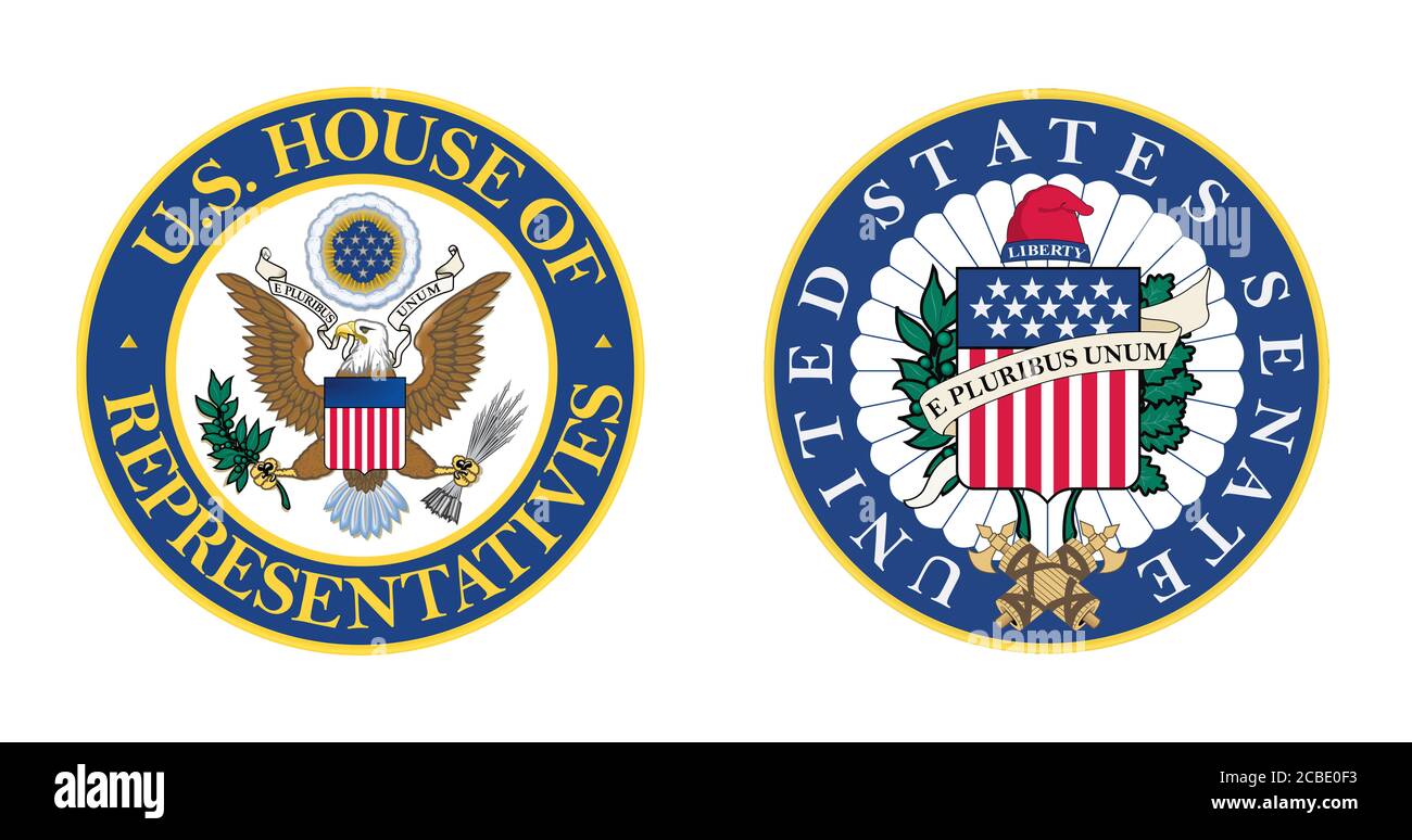 Congrès des États-Unis - Représentants et Sénat symbole logo Banque D'Images