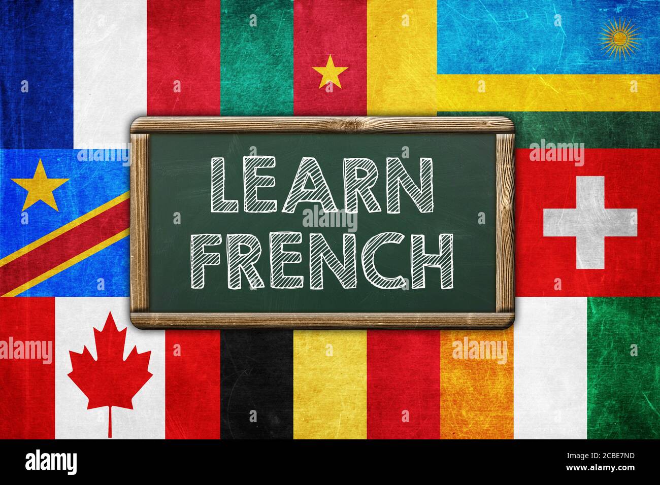 Apprendre le français - concept background Banque D'Images