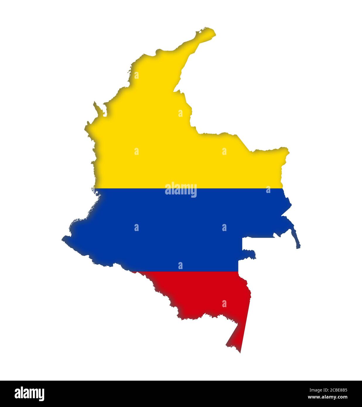 Carte de la Colombie Banque D'Images