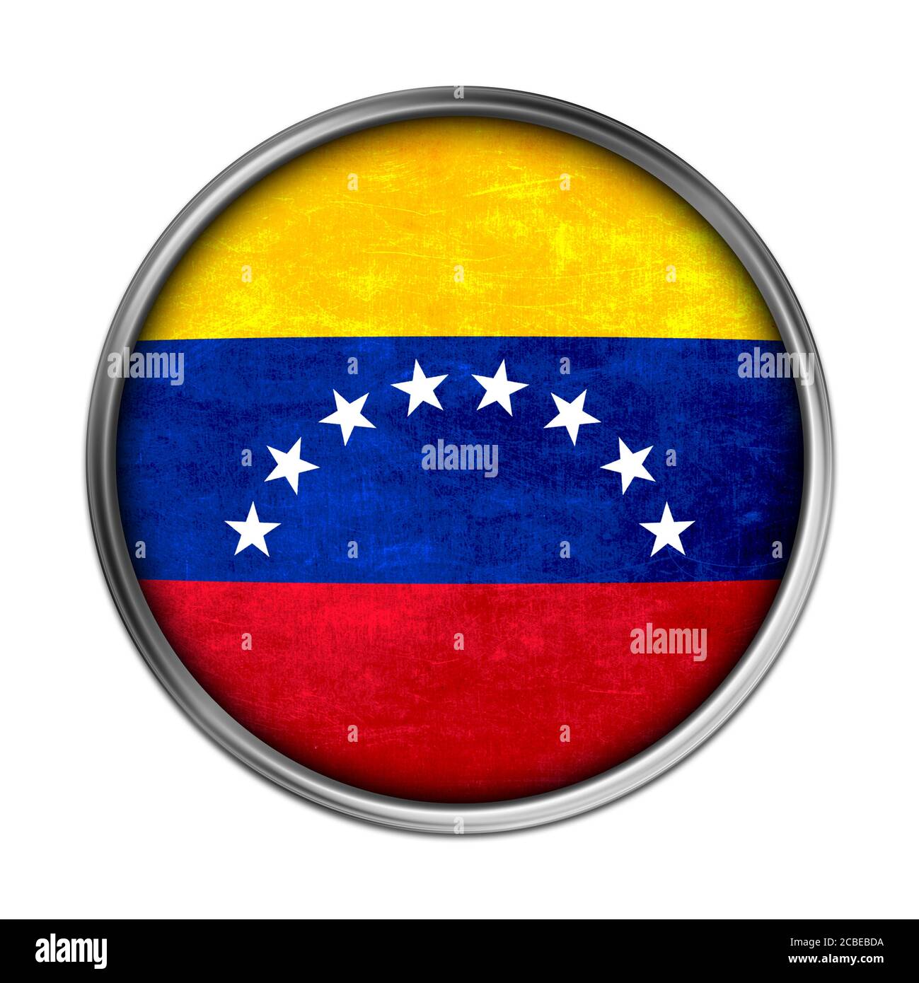 Bouton drapeau Venezuela Banque D'Images
