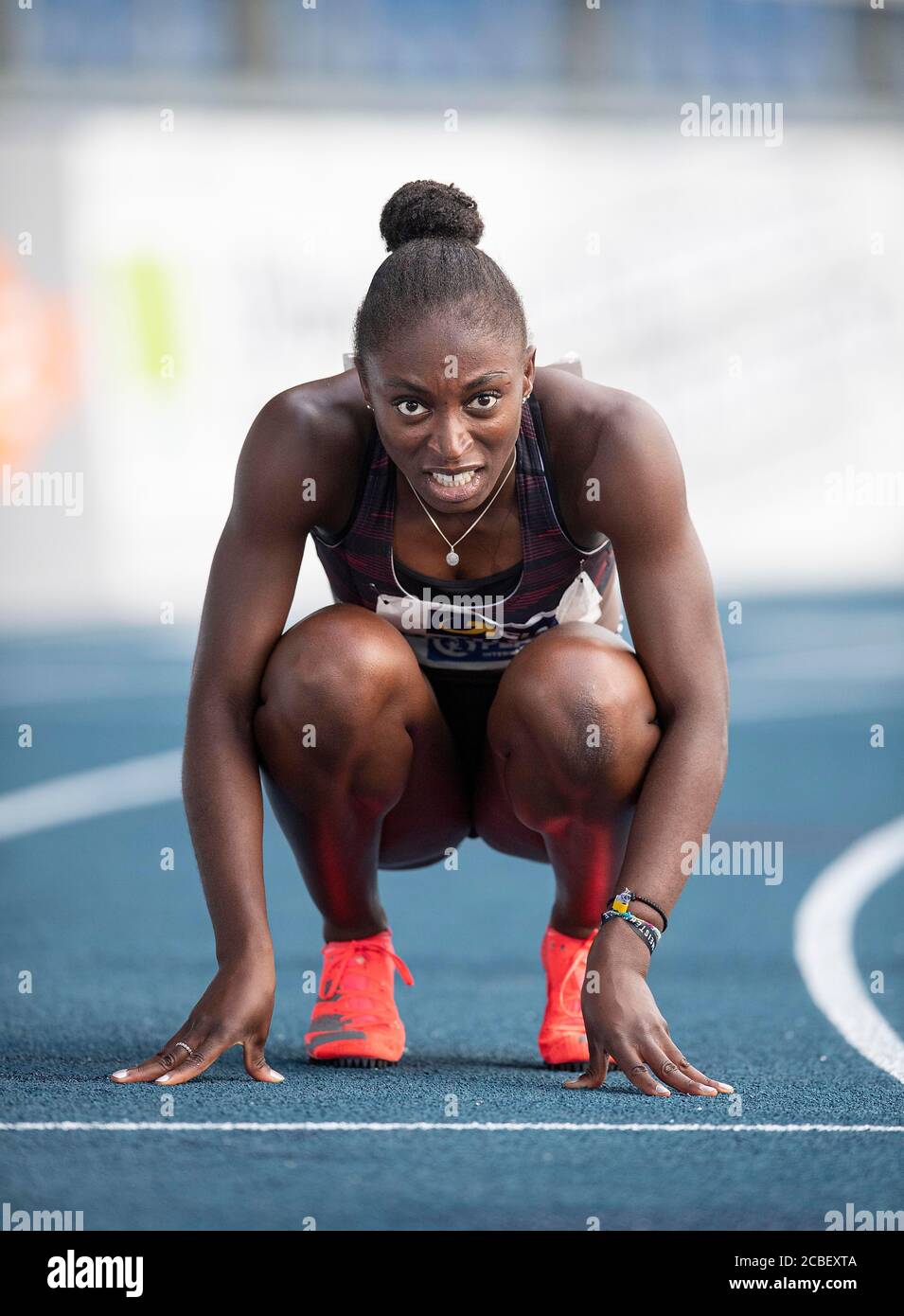 Lisa Marie KWAYIE (Neukoellner SF) finale féminine de 200m, le 9 août 2020 Championnats d'athlétisme allemands 2020, à partir de 08.08. - 09.08.2020 à Braunschweig/Allemagne. Â | utilisation dans le monde entier Banque D'Images