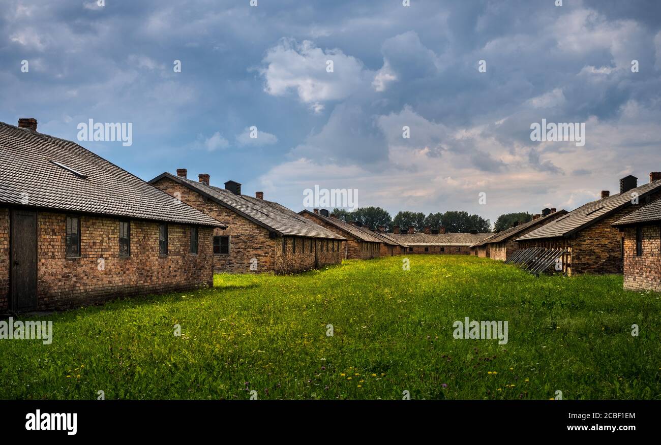 Camp de concentration d'Auschwitz - camp de la mort Banque D'Images