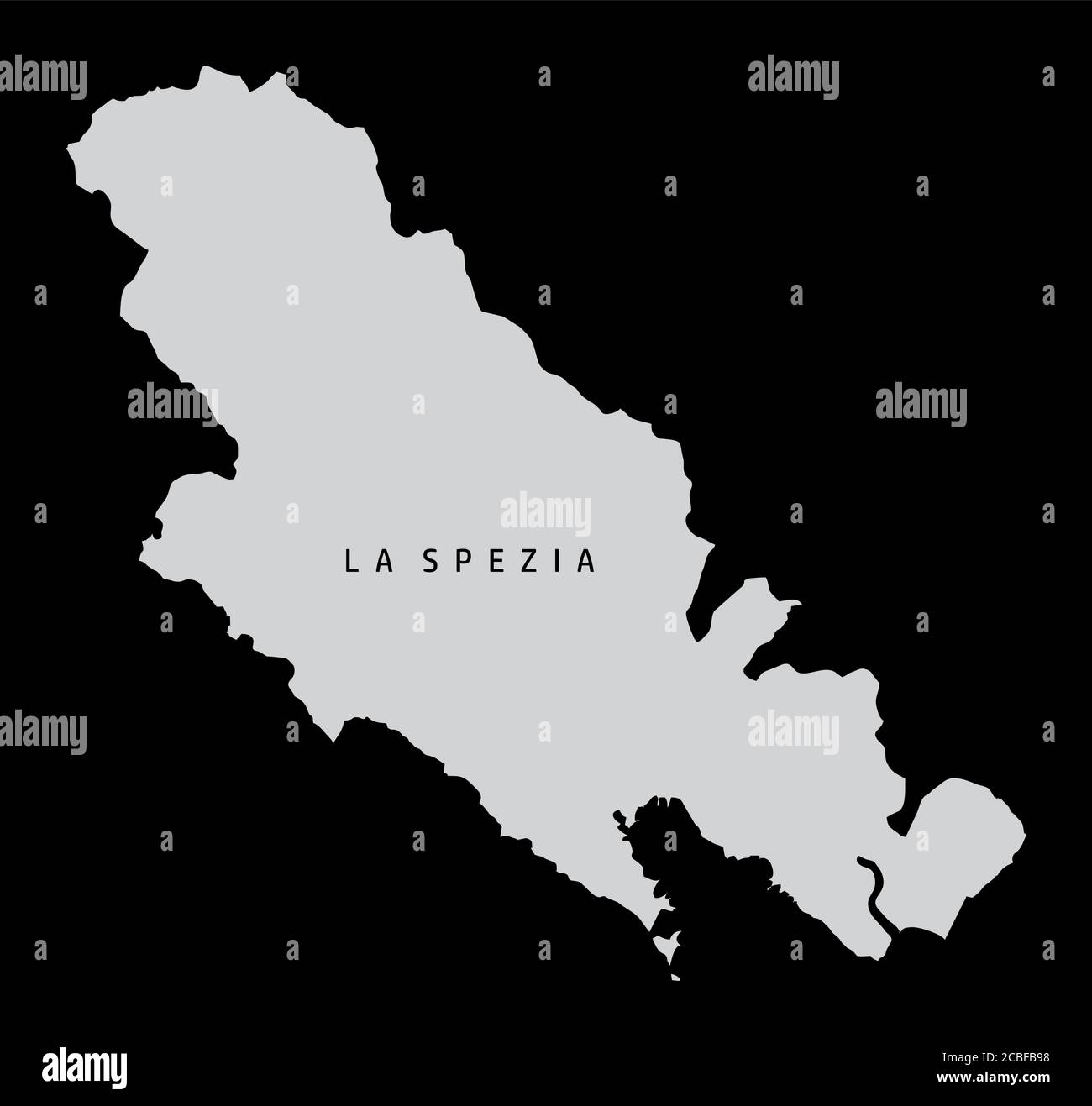 Carte de la province de la Spezia Image Vectorielle Stock Alamy