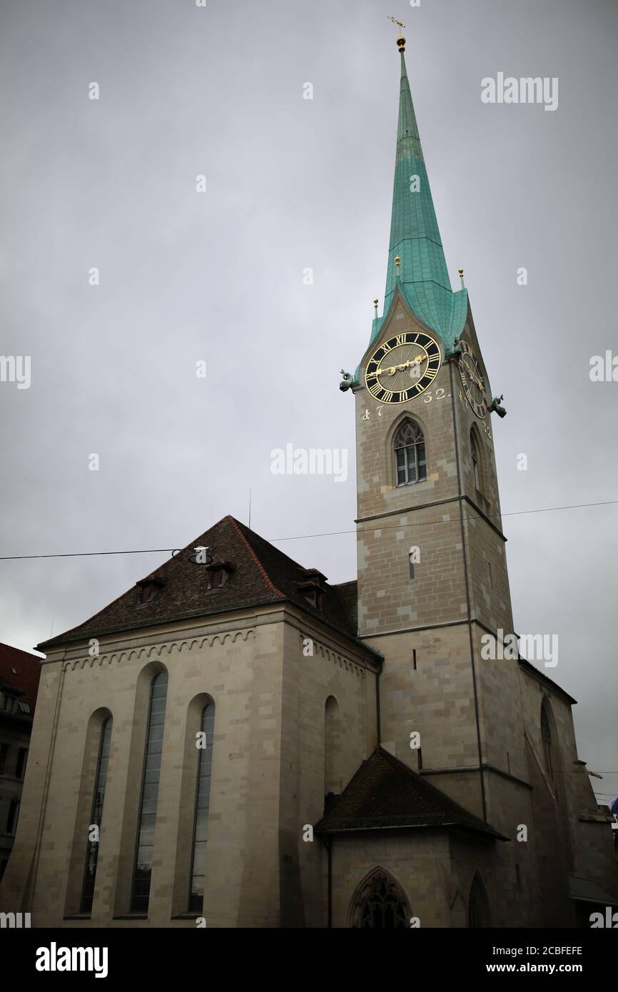 L'église Fraumunster de Zurich, Suisse Banque D'Images